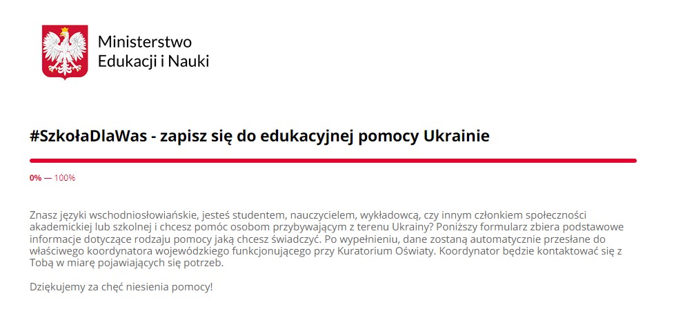 #SzkołaDlaWas - zapisz się do edukacyjnej pomocy Ukrainie